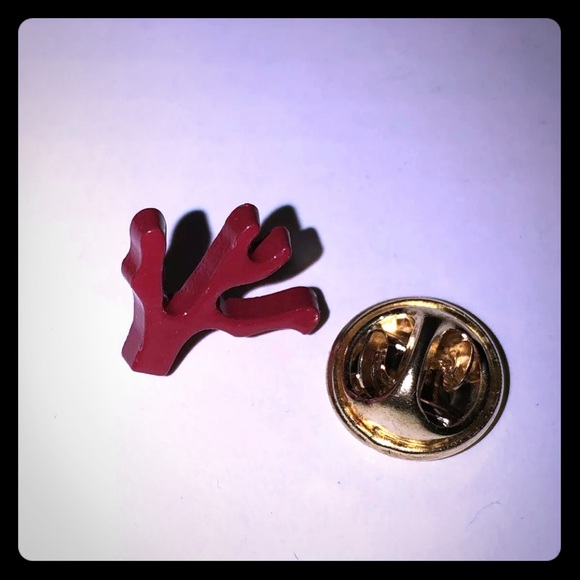 Isaia Other - Red Enamel Coral Lapel Pin